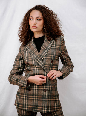 The Knox Blazer in Wool Plaid