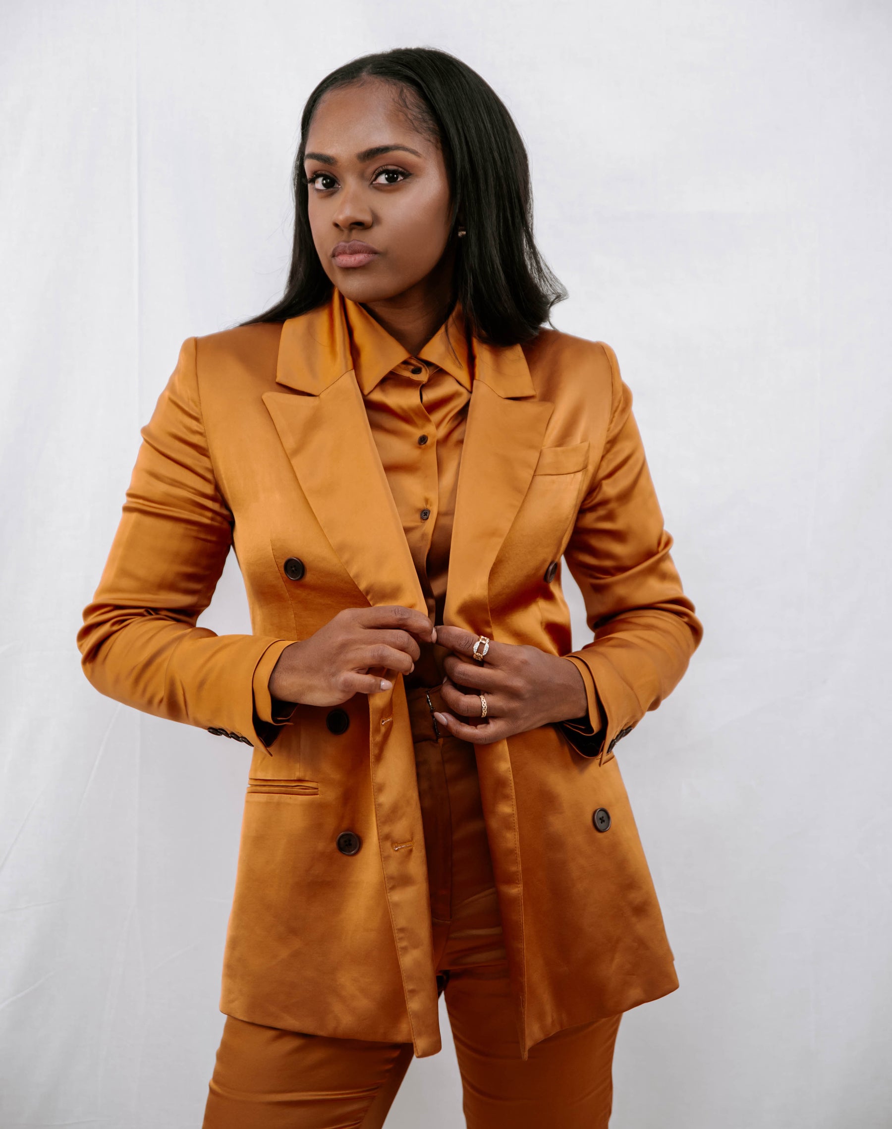 The Claiborne Blazer in Viscose Charmeuse