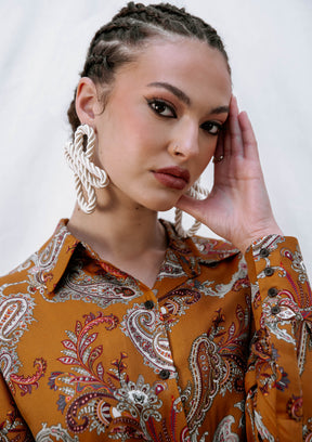 The Claiborne Blouse in Paisley Viscose Silk